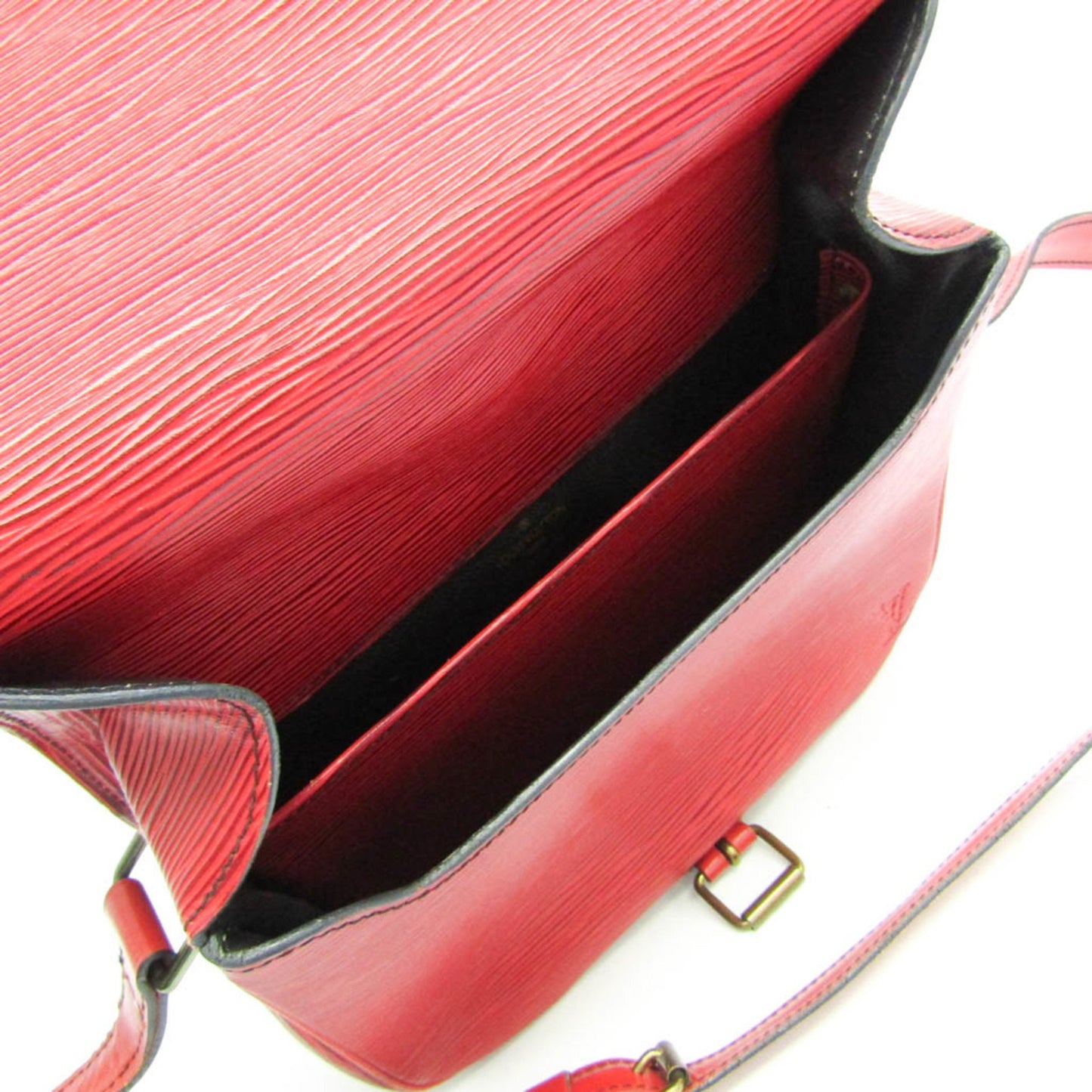 Louis Vuitton Cartouchiere Red Leather Shoulder Bag