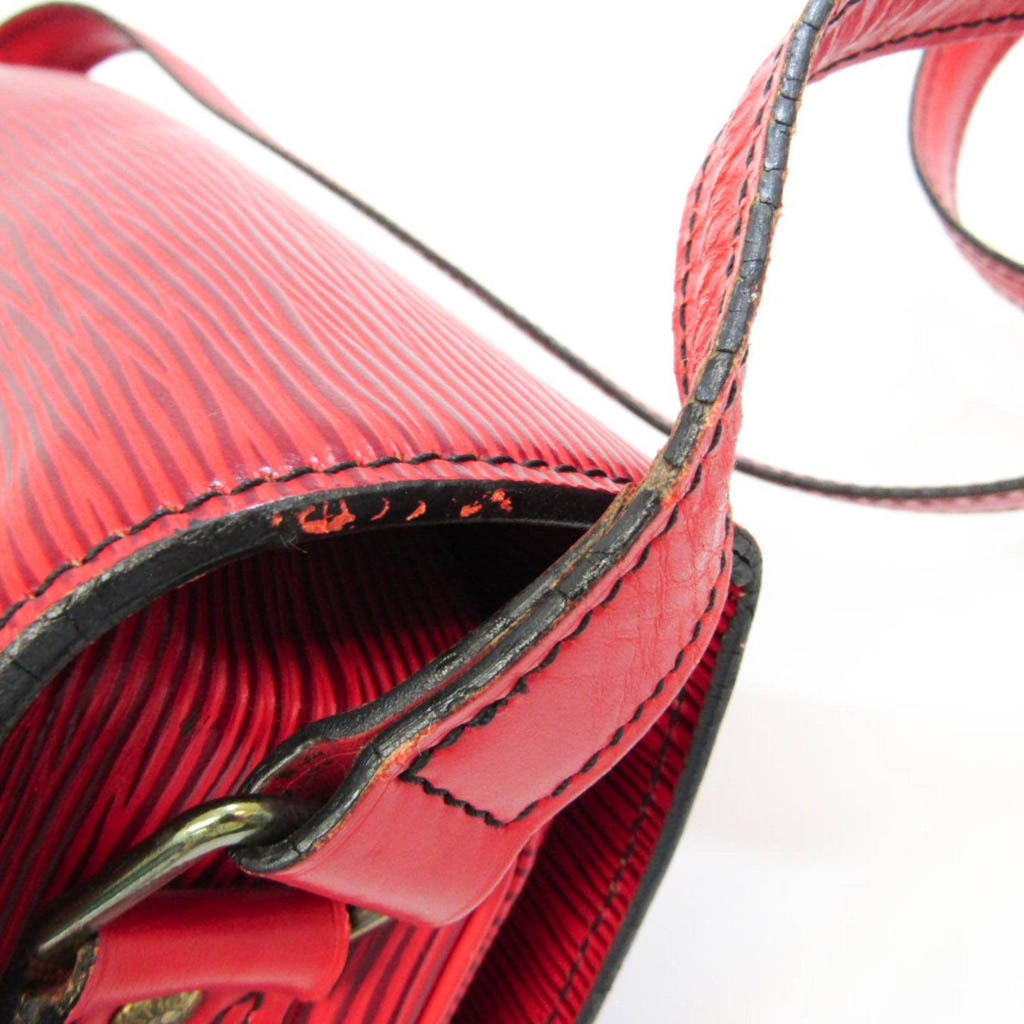 Louis Vuitton Cartouchiere Red Leather Shoulder Bag