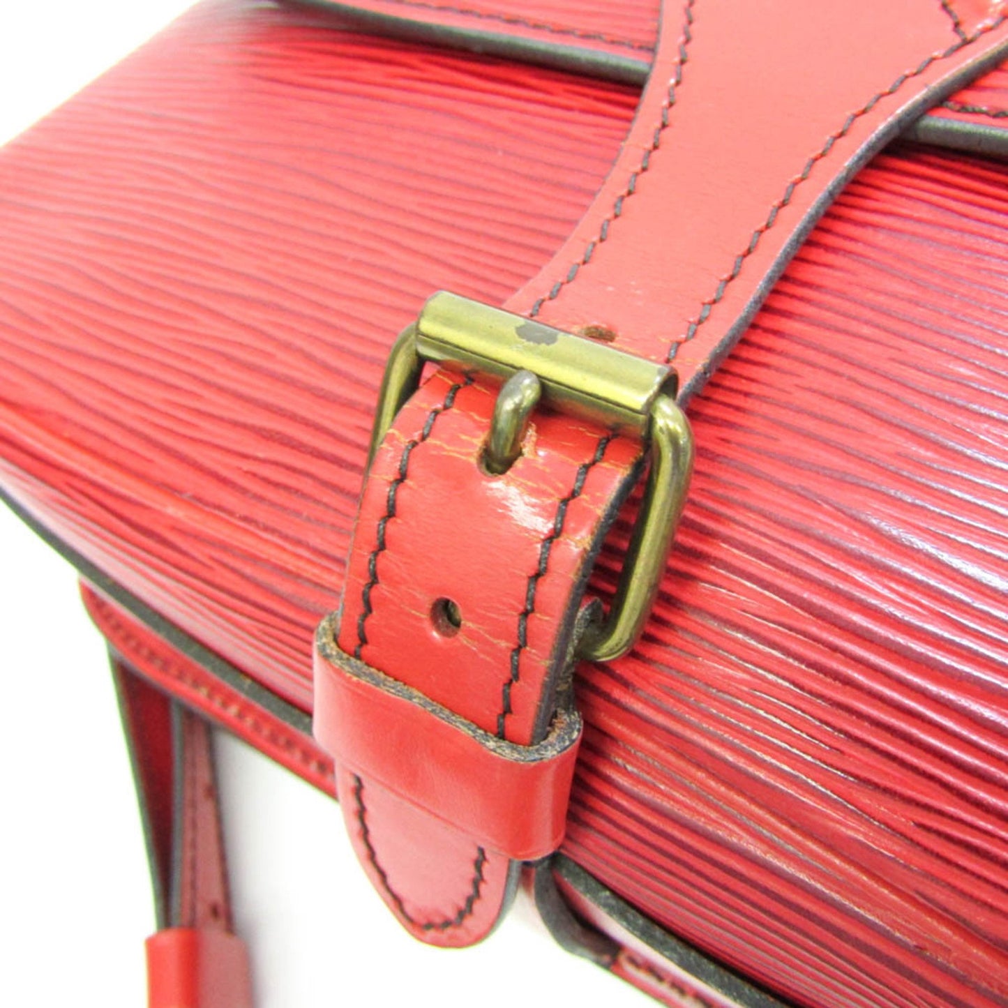 Louis Vuitton Cartouchiere Red Leather Shoulder Bag