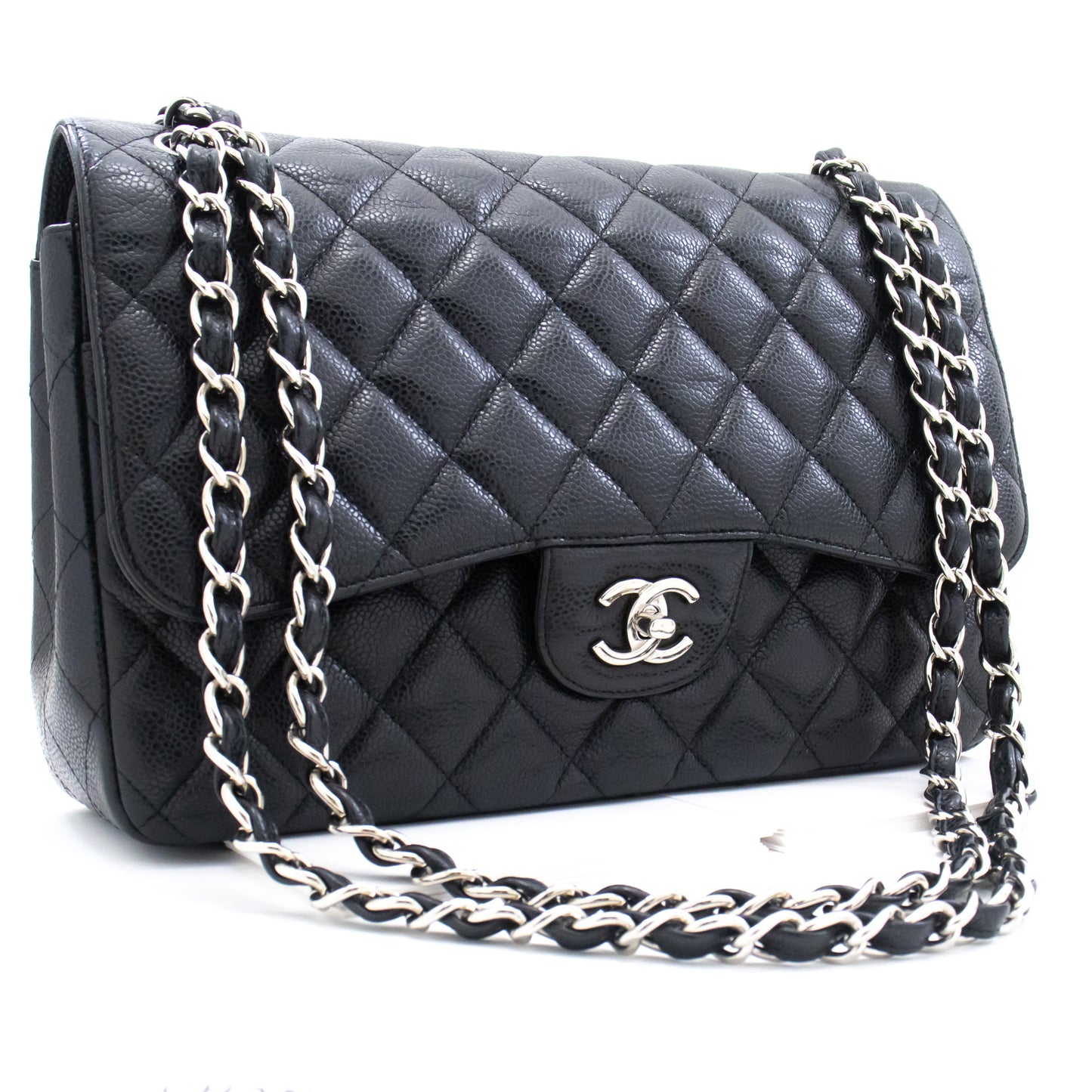 Chanel Classic Flap Black Leather Shoulder Bag