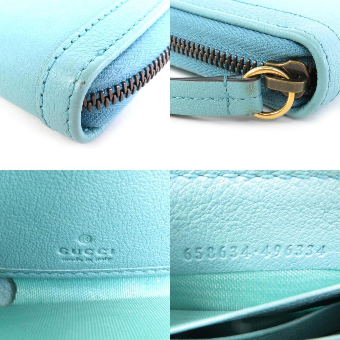 Gucci Bamboo Turquoise Leather Wallet Accessories