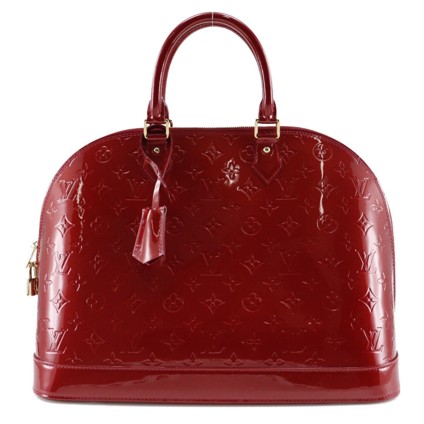 Louis Vuitton Alma Red Patent Leather Hand Bag