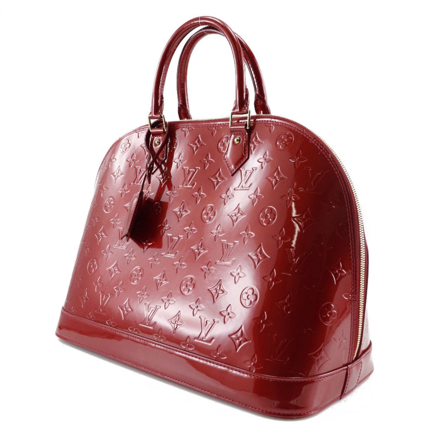 Louis Vuitton Alma Red Patent Leather Hand Bag