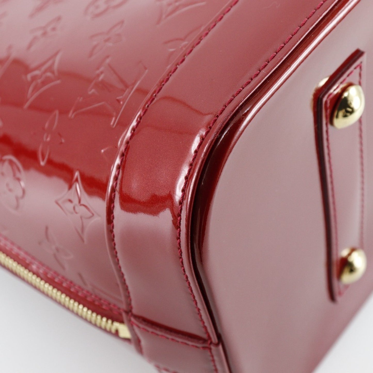 Louis Vuitton Alma Red Patent Leather Hand Bag