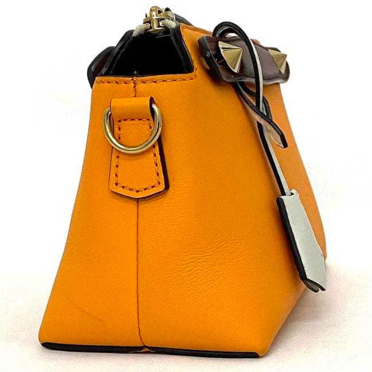 Fendi By The Way Mini Orange Leather Shoulder Bag