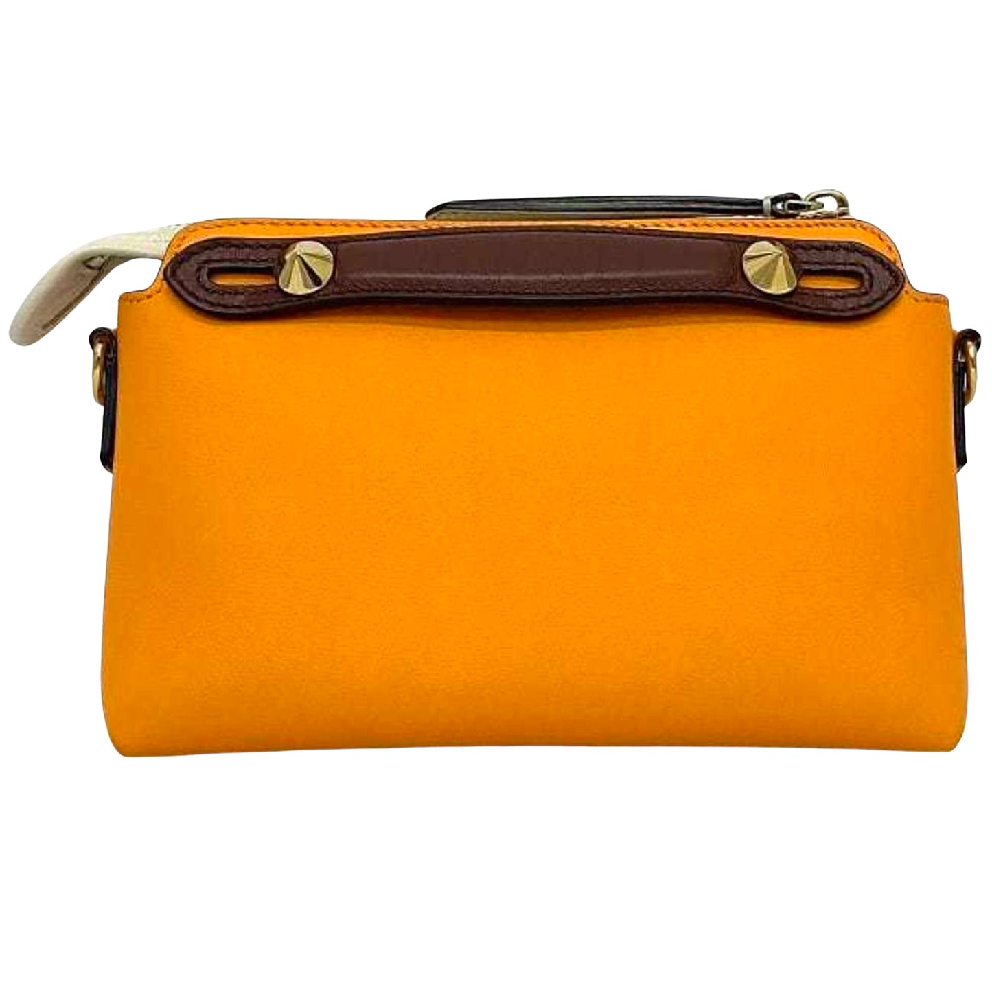 Fendi By The Way Mini Orange Leather Shoulder Bag