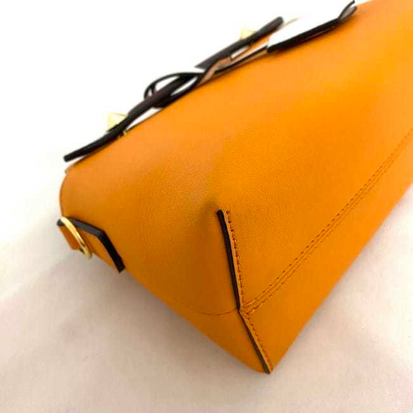 Fendi By The Way Mini Orange Leather Shoulder Bag