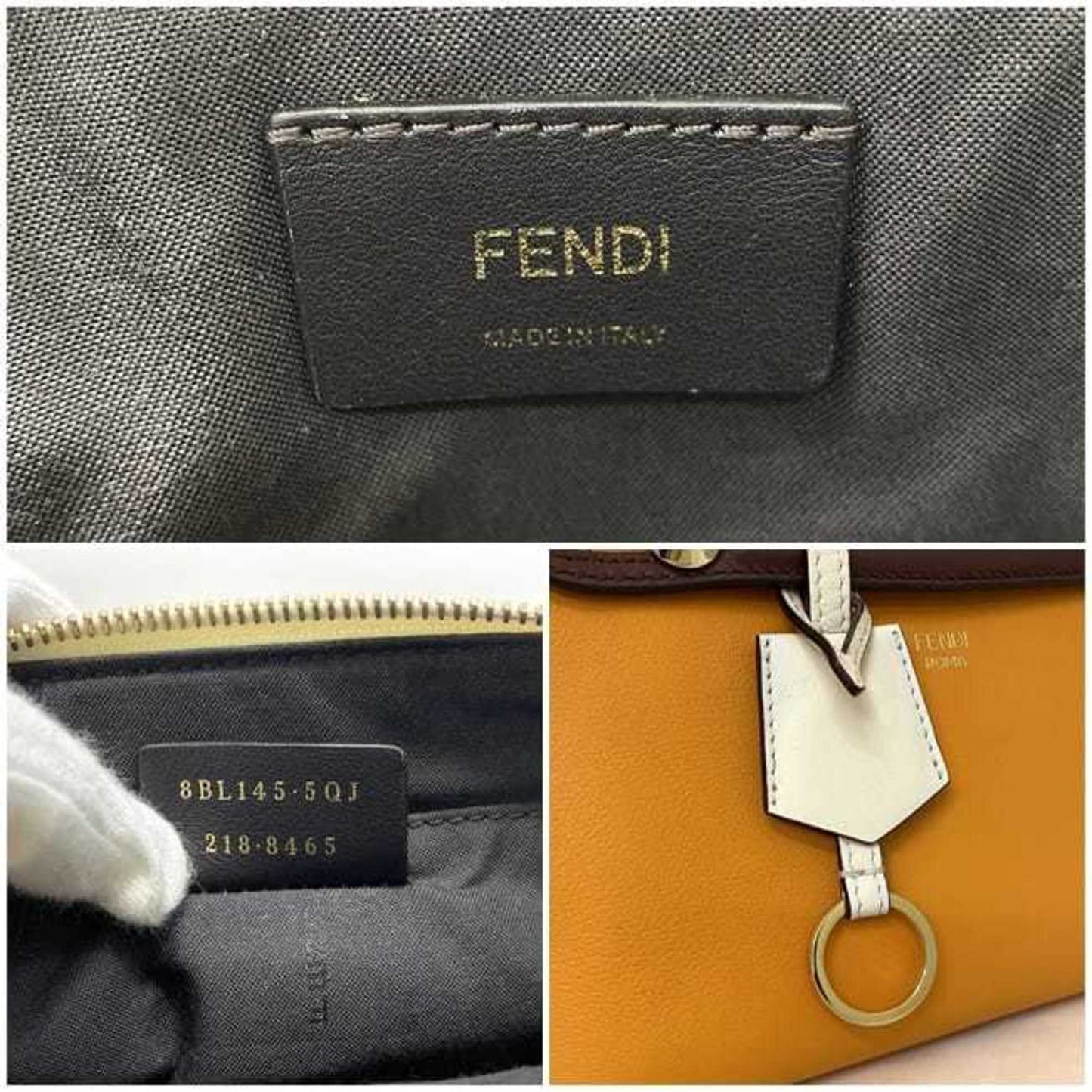 Fendi By The Way Mini Orange Leather Shoulder Bag