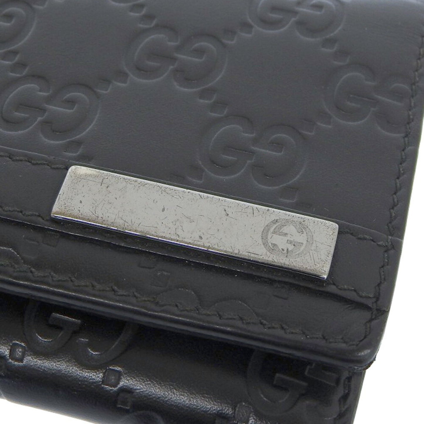 Gucci Guccissima Black Leather Wallet Accessories