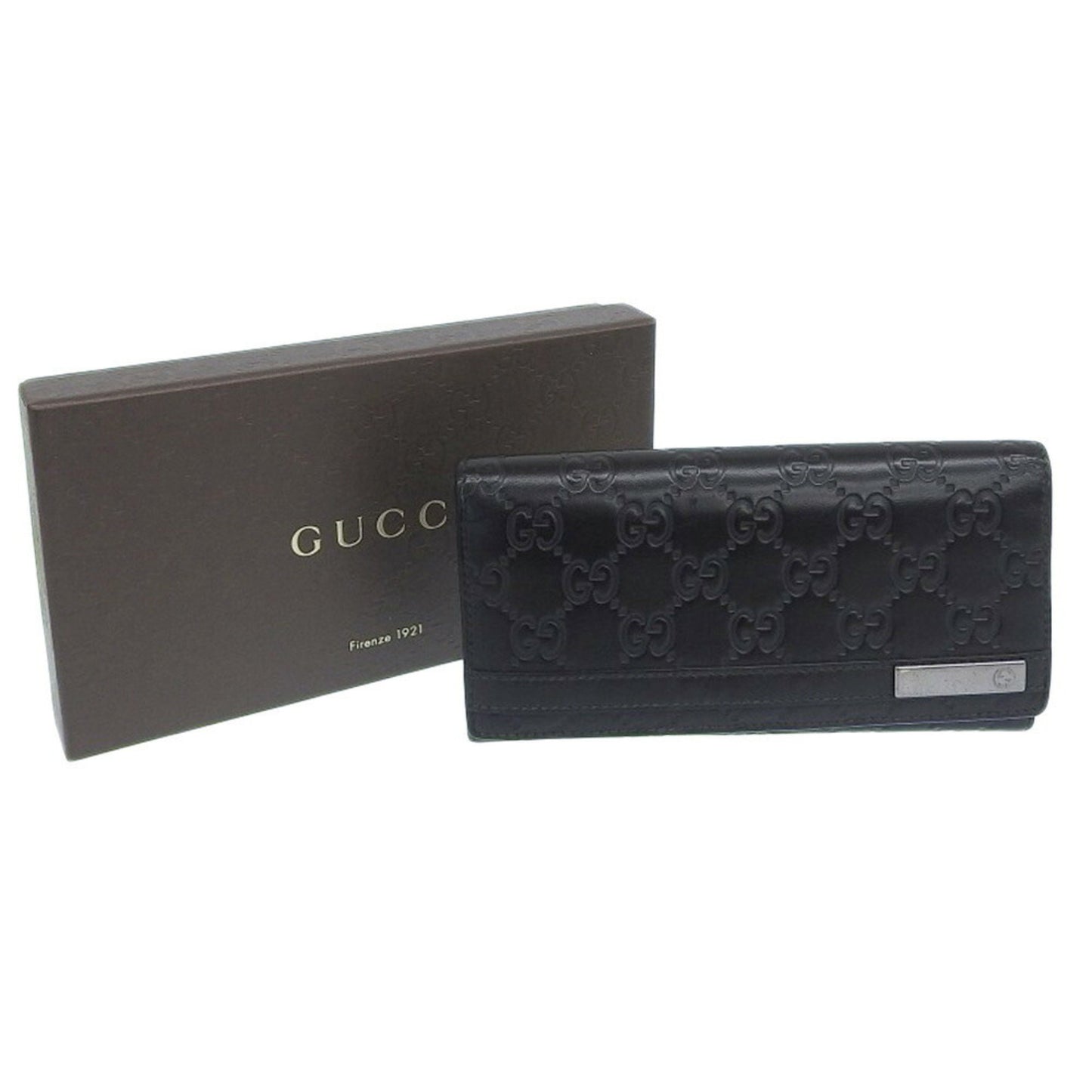 Gucci Guccissima Black Leather Wallet Accessories