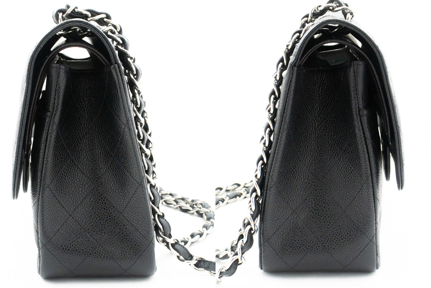 Chanel Double flap Black Leather Shoulder Bag