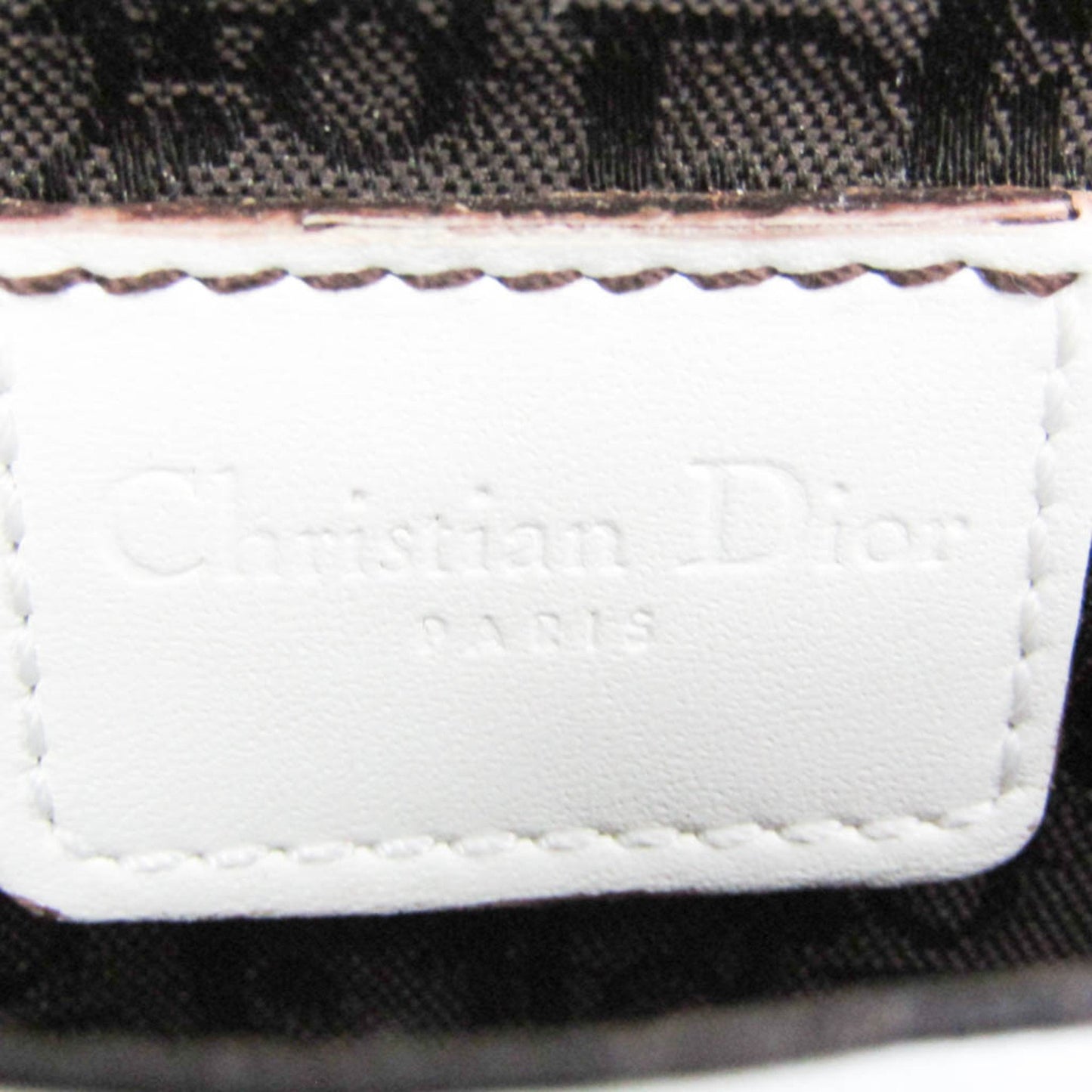 Dior Saddle White Leather Clutch Bag