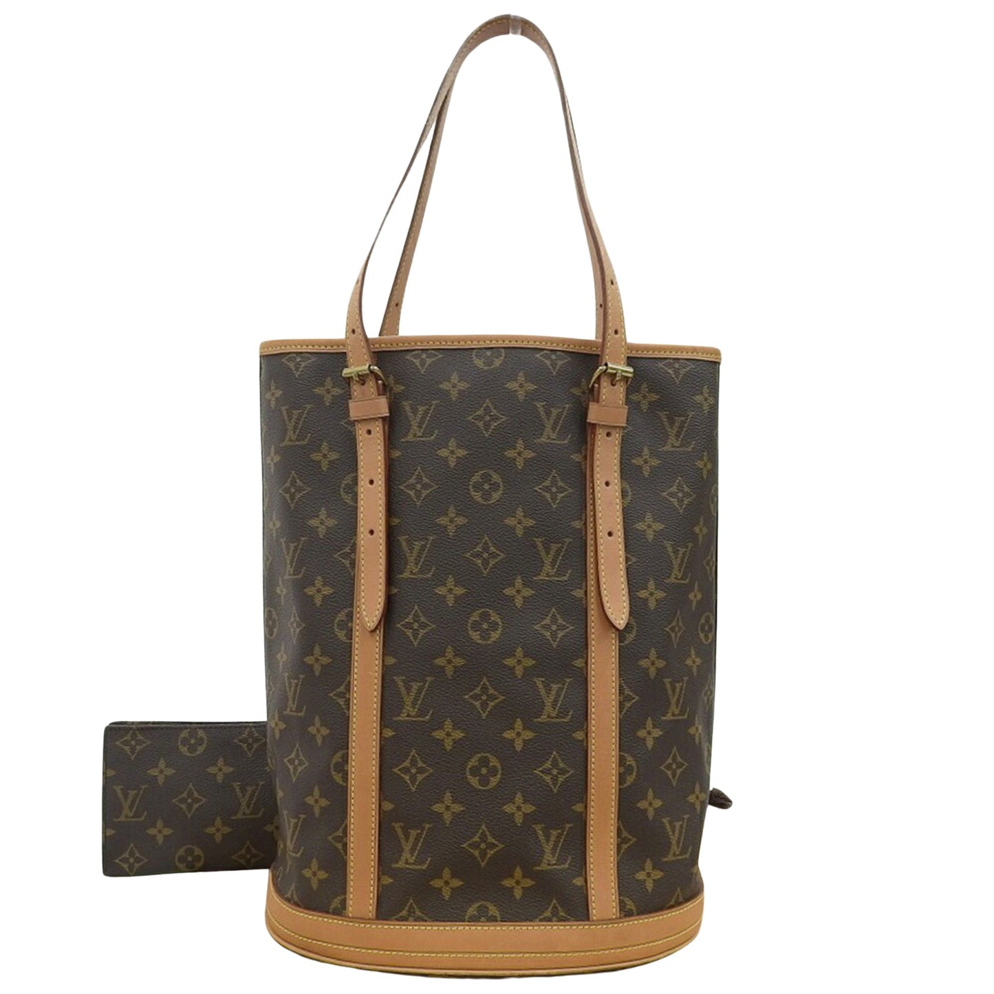 Louis Vuitton Bucket Brown Canvas Shoulder Bag