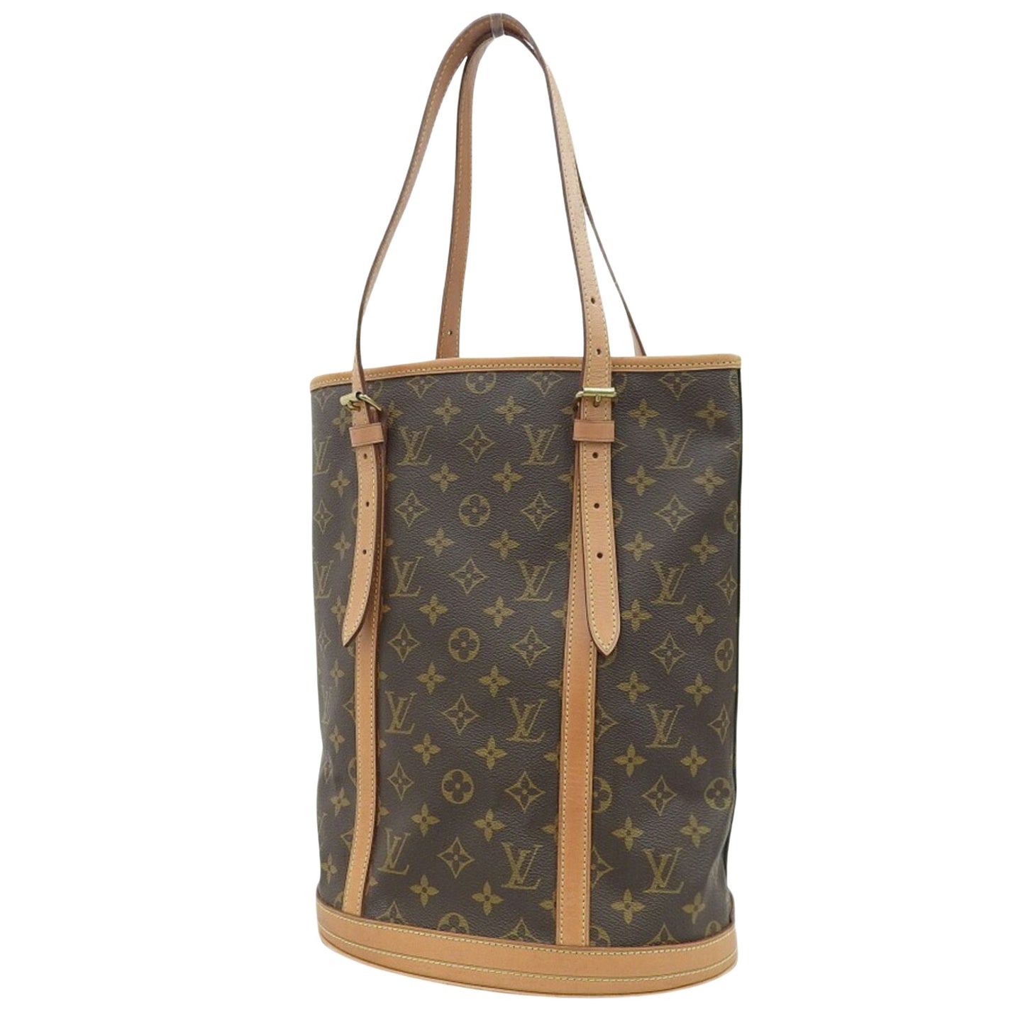 Louis Vuitton Bucket Brown Canvas Shoulder Bag