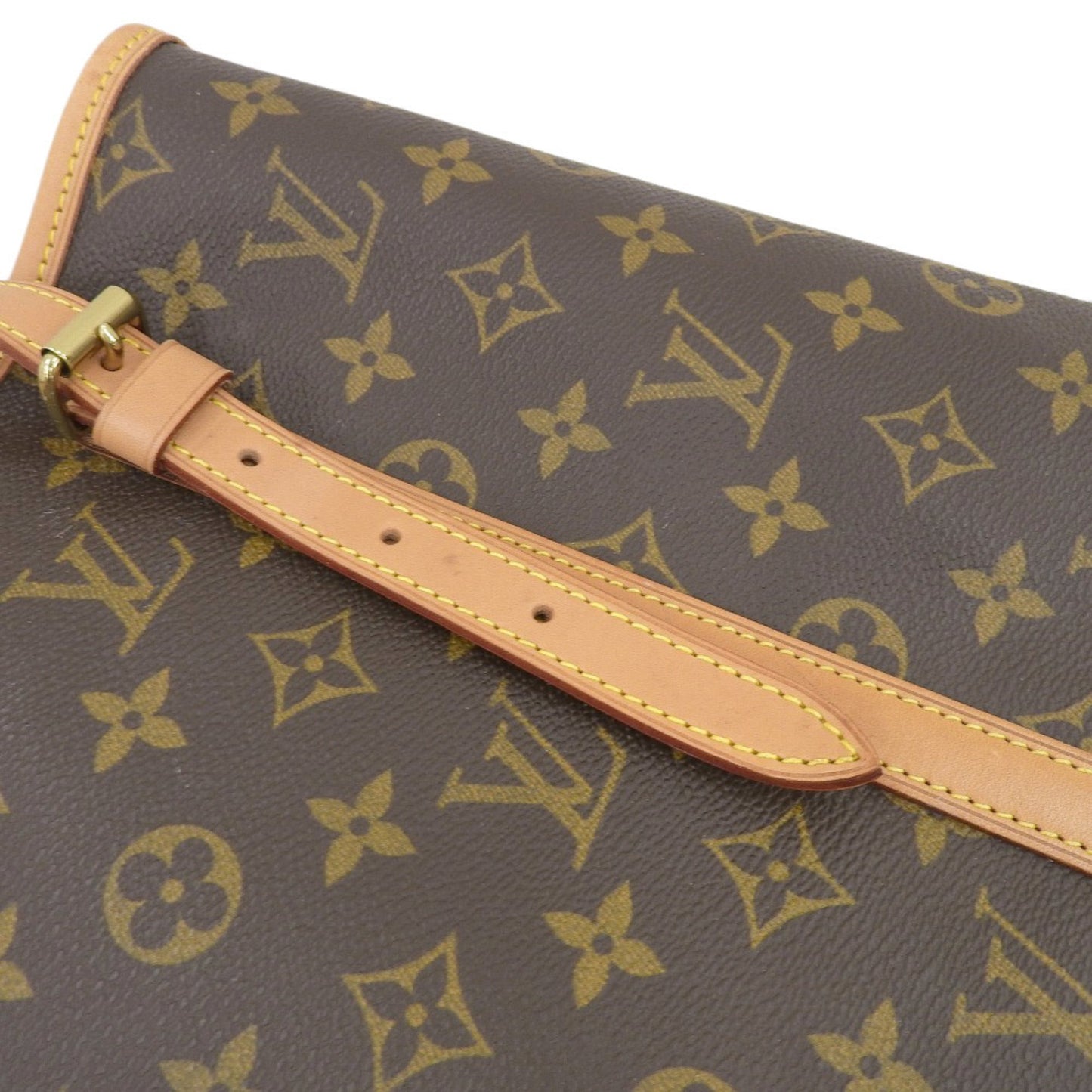 Louis Vuitton Bucket Brown Canvas Shoulder Bag