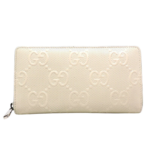 Gucci GG embossé White Leather Wallet Accessories