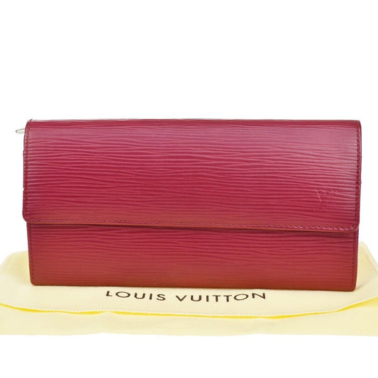 Louis Vuitton Portefeuille Sarah Pink Leather Wallet Accessories