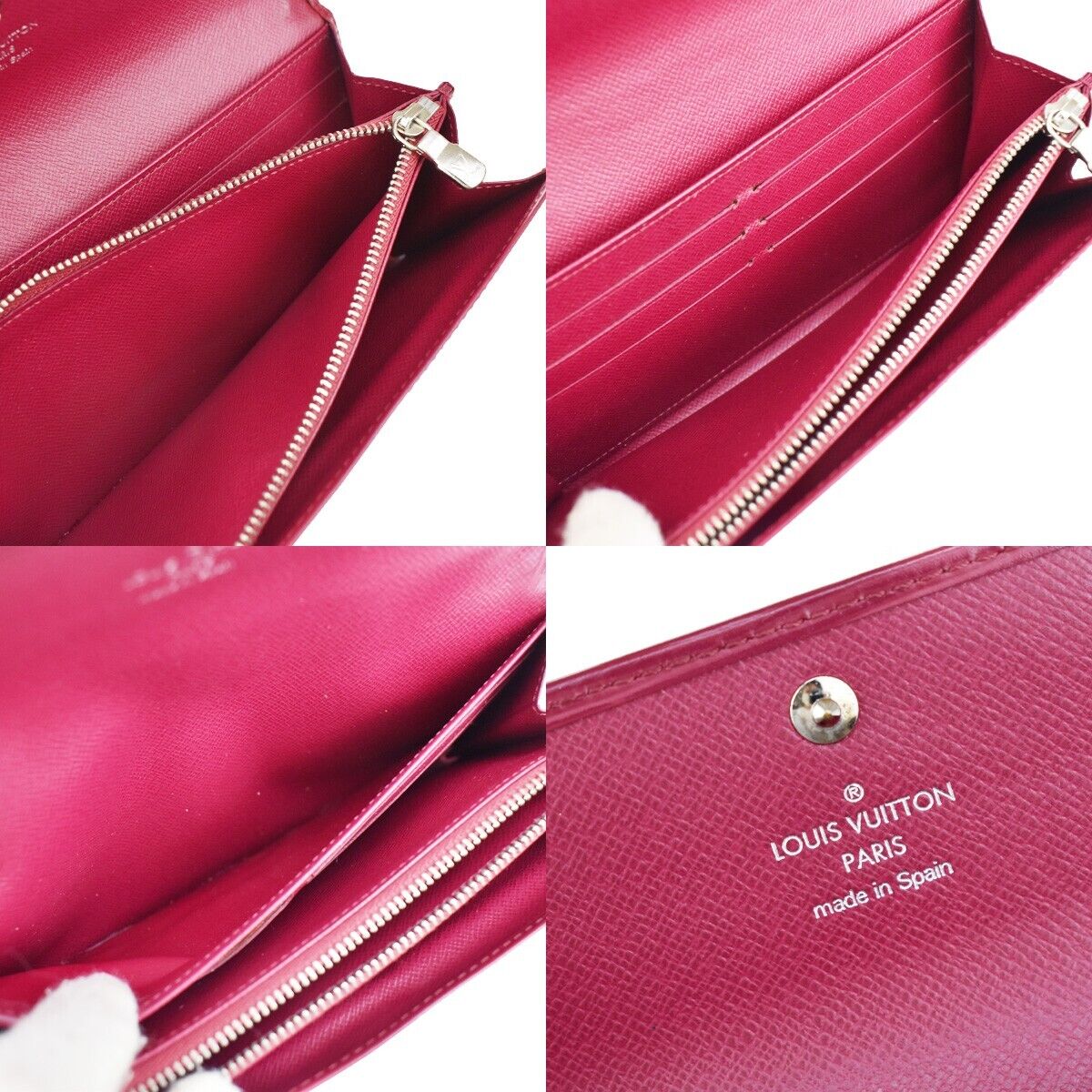 Louis Vuitton Portefeuille Sarah Pink Leather Wallet Accessories