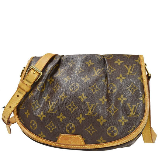 Louis Vuitton Menilmontant Brown Canvas Shoulder Bag