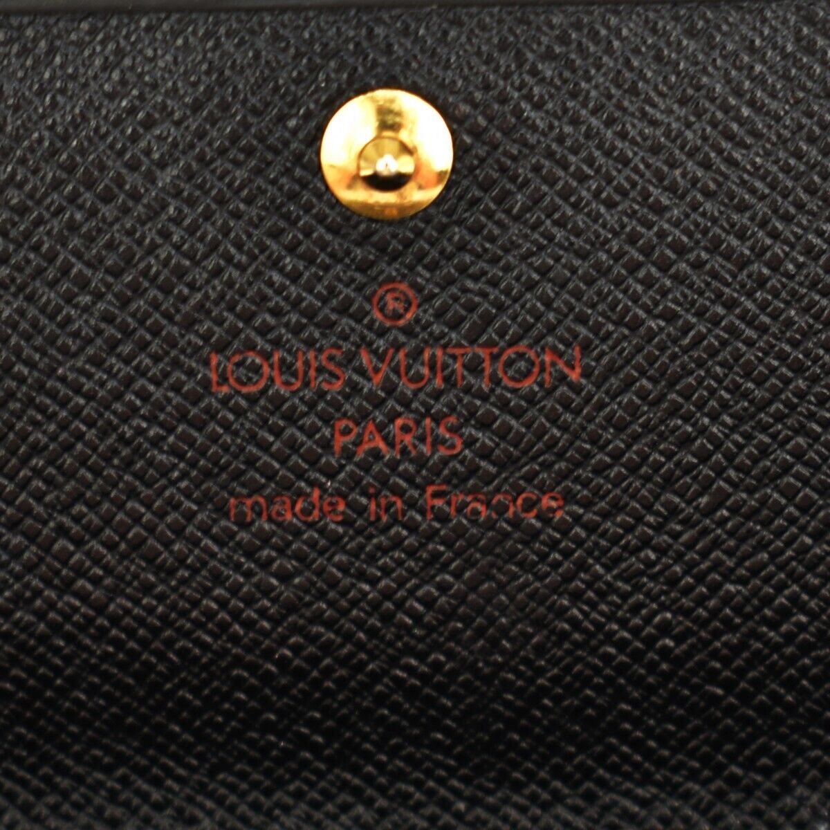 Louis Vuitton Porte Monnaie Credit Black Leather Wallet Accessories