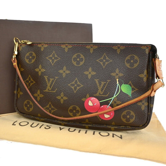 Louis Vuitton Pochette accessoires Brown Canvas Clutch Bag