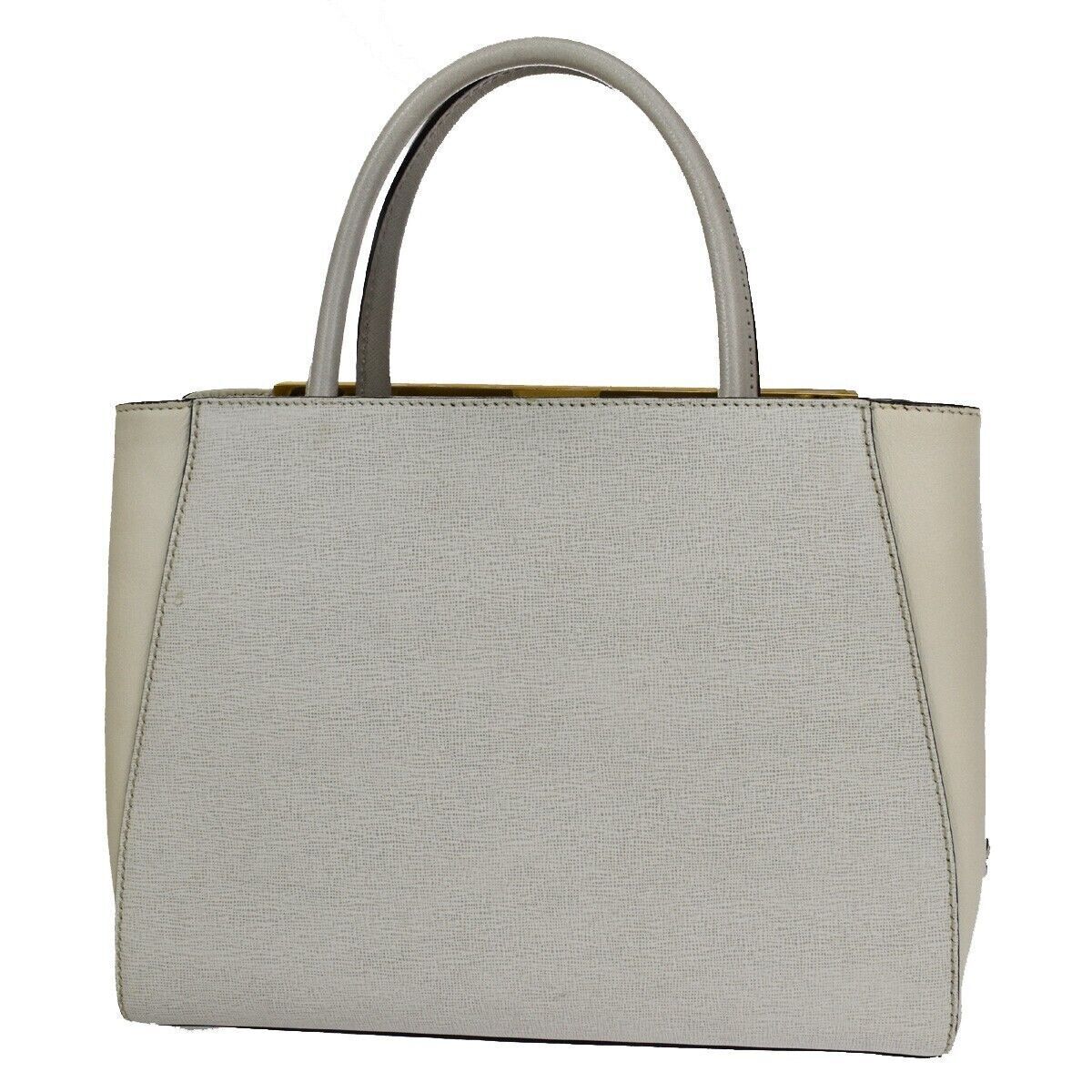 Fendi 2Jours Grey Leather Hand Bag