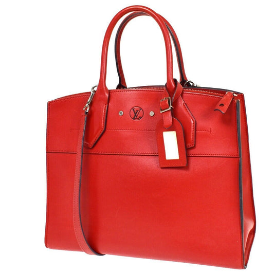 Louis Vuitton City steamer Red Leather Hand Bag