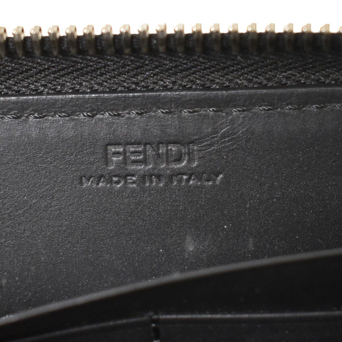 Fendi Zucca Black Leather Wallet Accessories