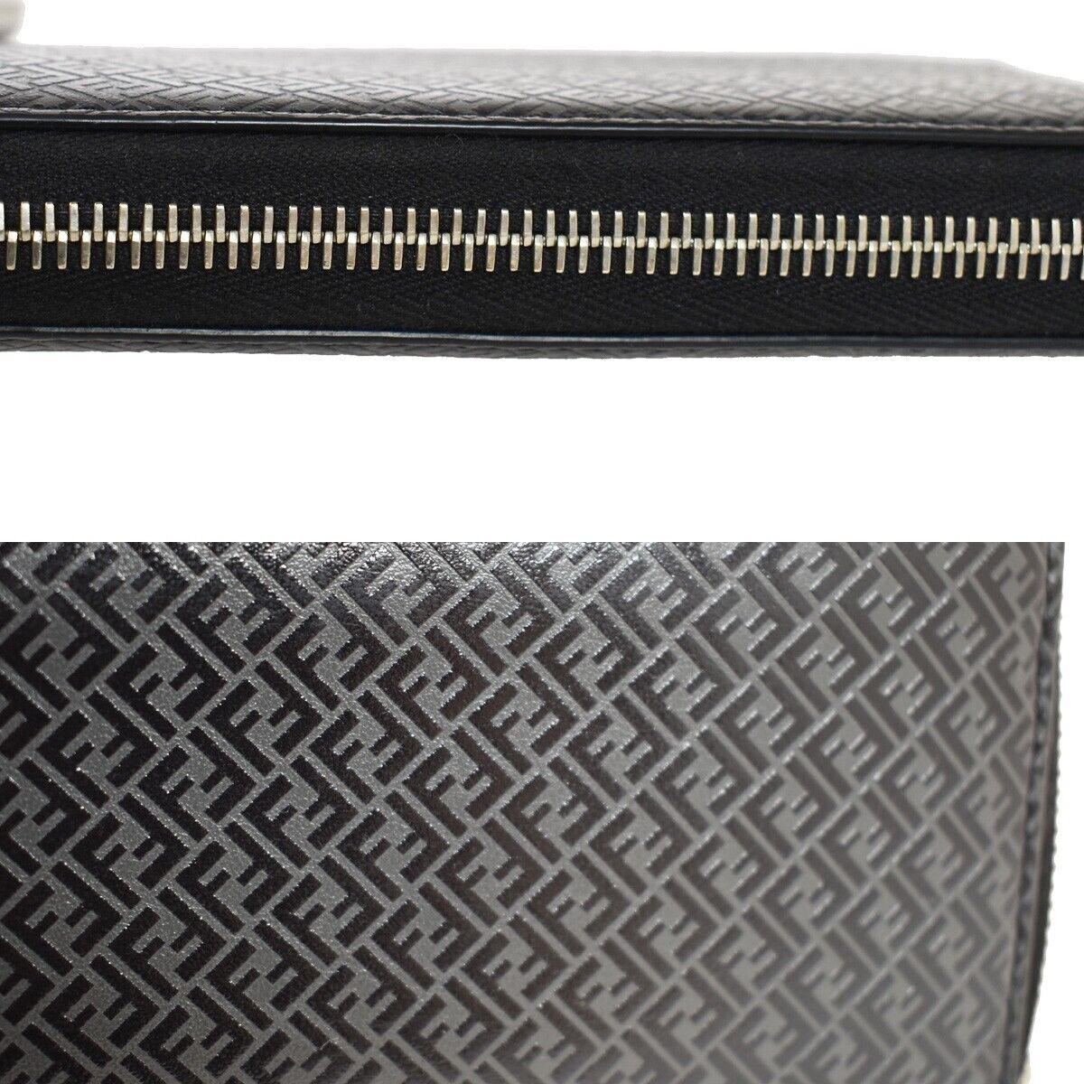 Fendi Zucca Black Leather Wallet Accessories