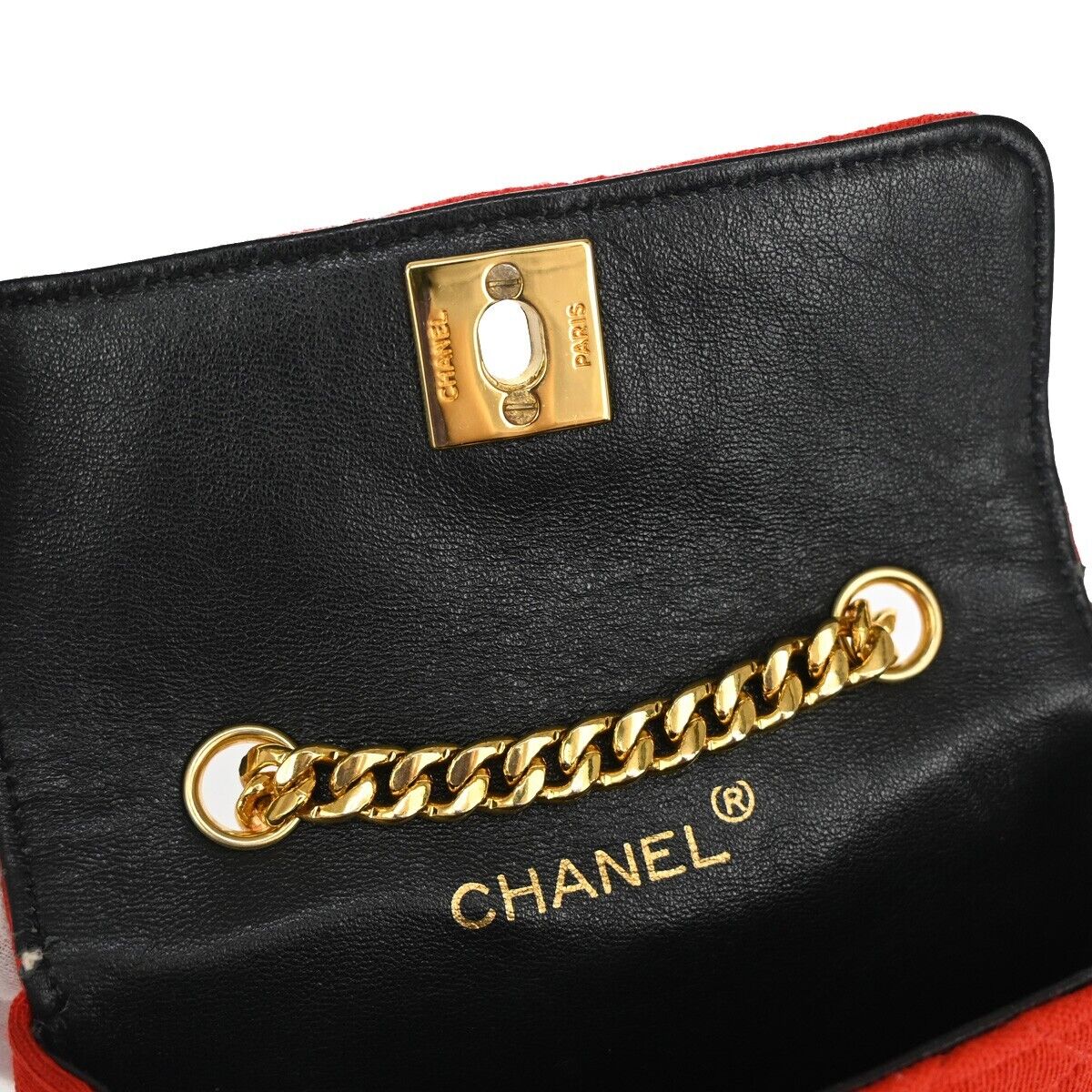 Chanel Mini matelassé Red Canvas Shoulder Bag