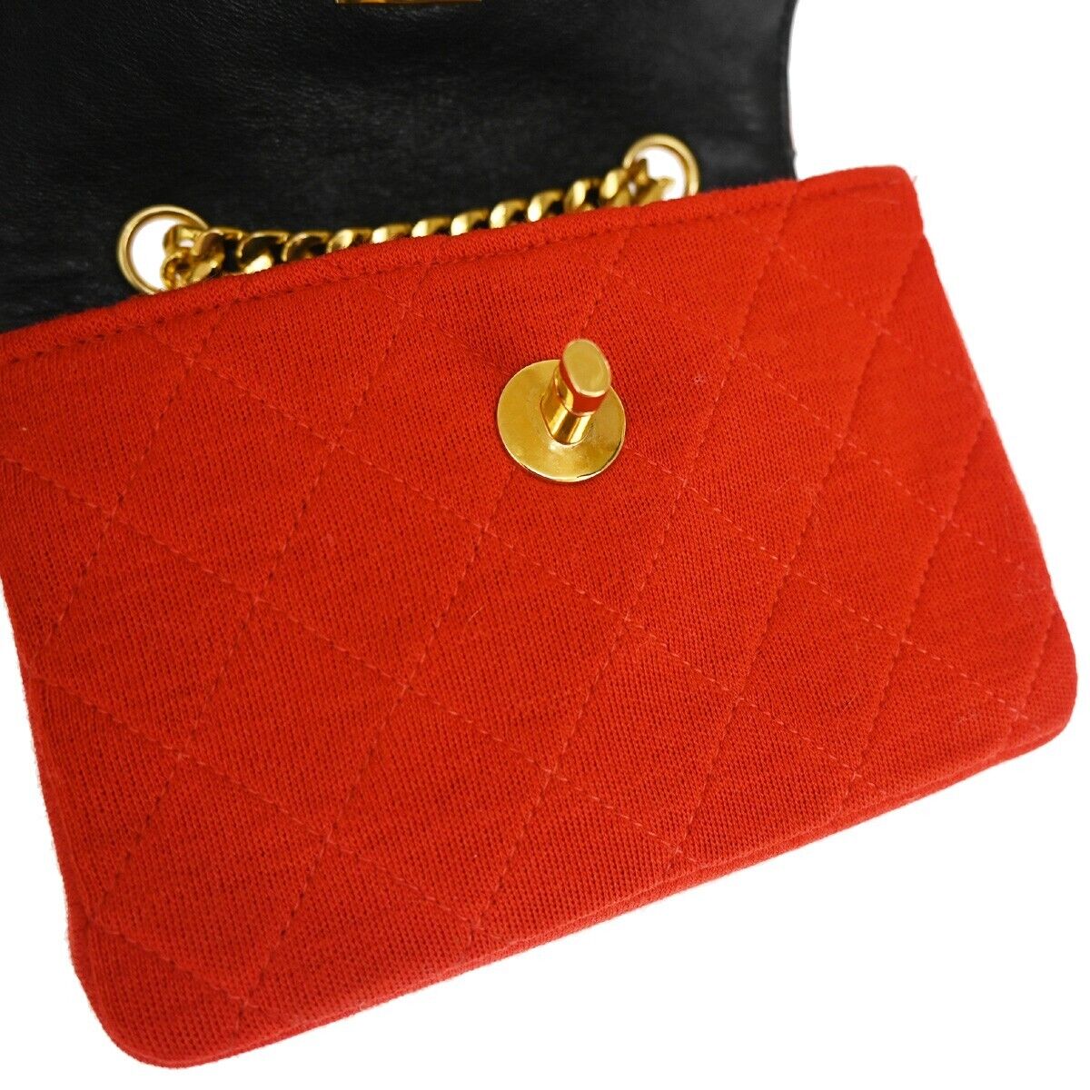 Chanel Mini matelassé Red Canvas Shoulder Bag