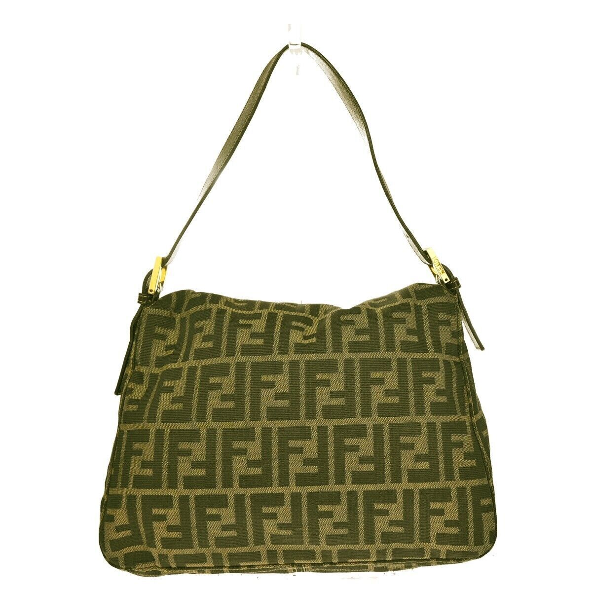 Fendi Mamma Baguette Brown Canvas Shoulder Bag