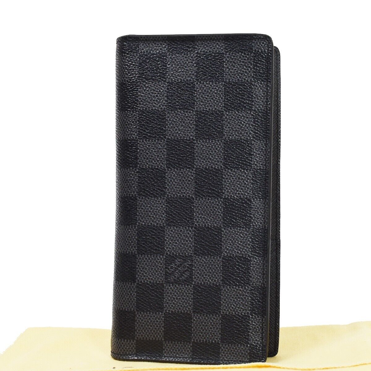 Louis Vuitton Brazza Black Canvas Wallet Accessories