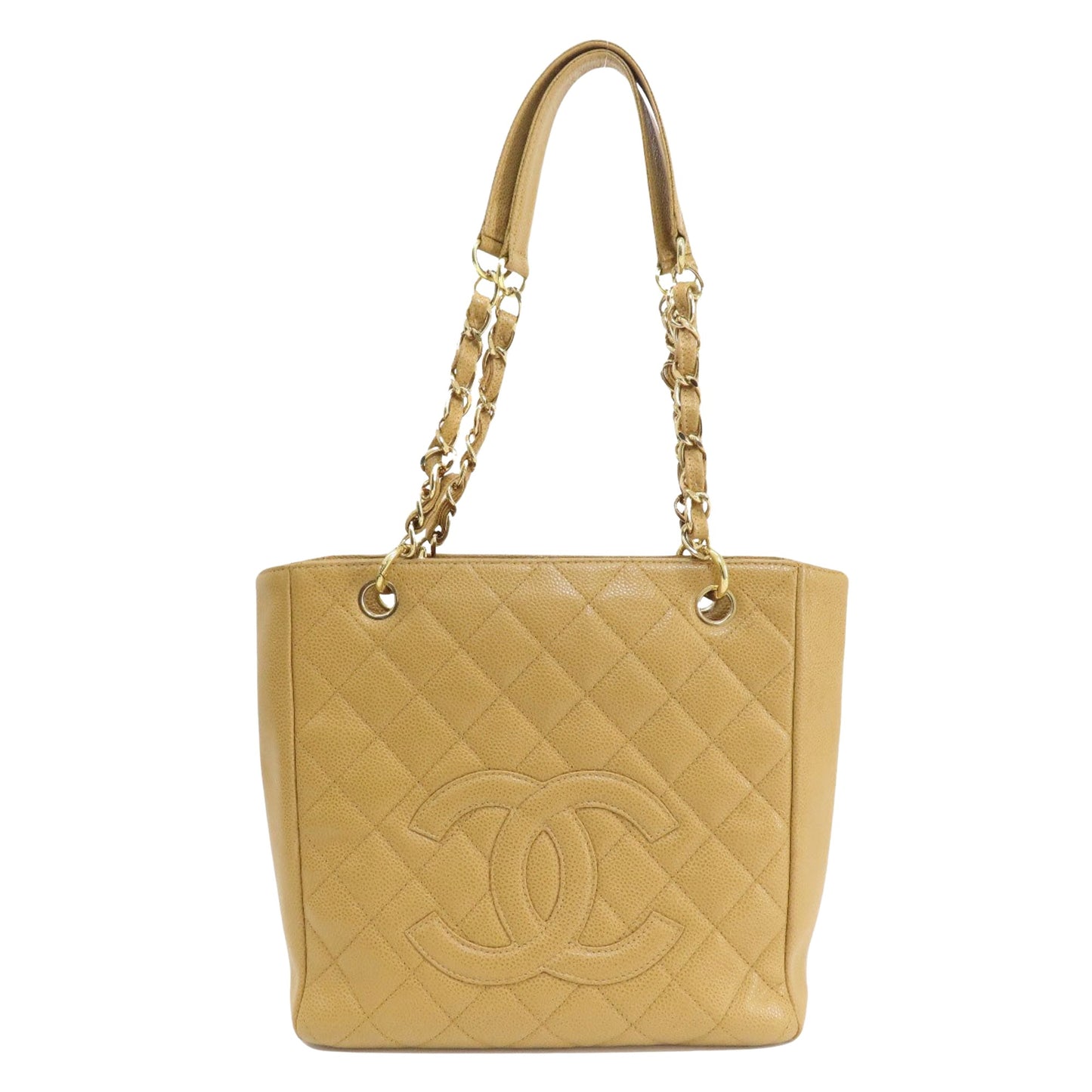 Chanel PST (Petite Shopping Tote) Beige Leather Tote Bag