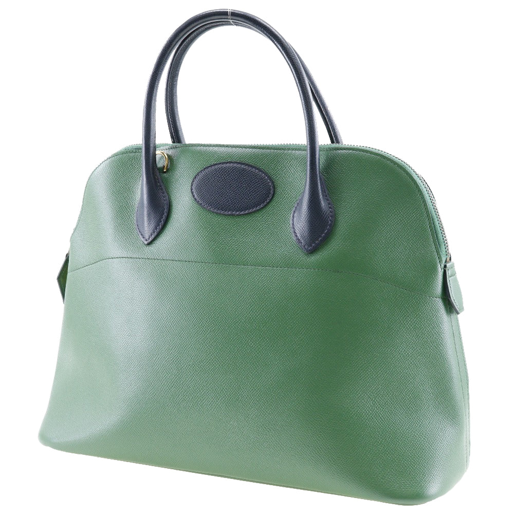 Hermès Bolide Green Leather Hand Bag