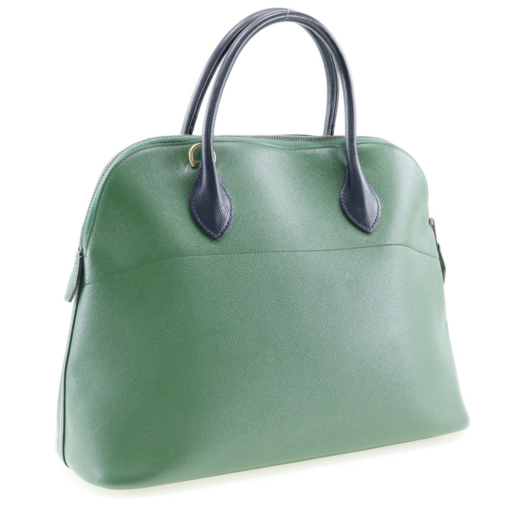 Hermès Bolide Green Leather Hand Bag