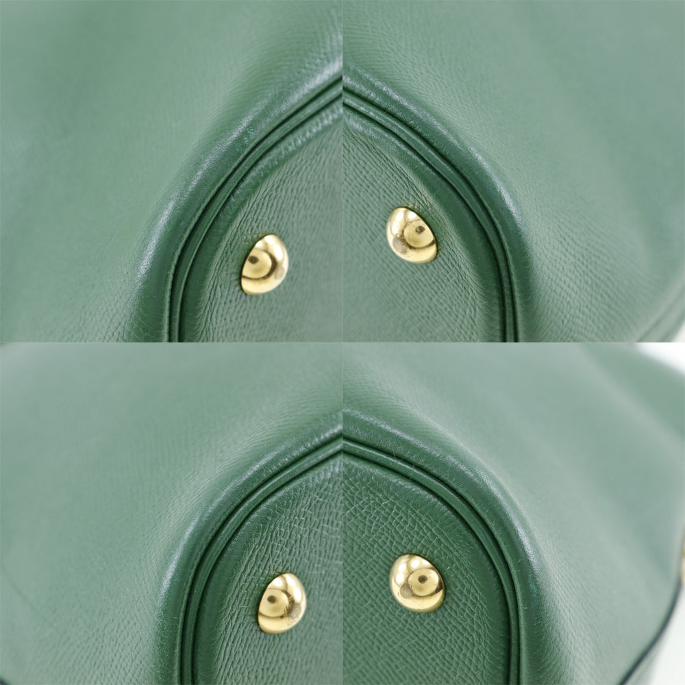 Hermès Bolide Green Leather Hand Bag