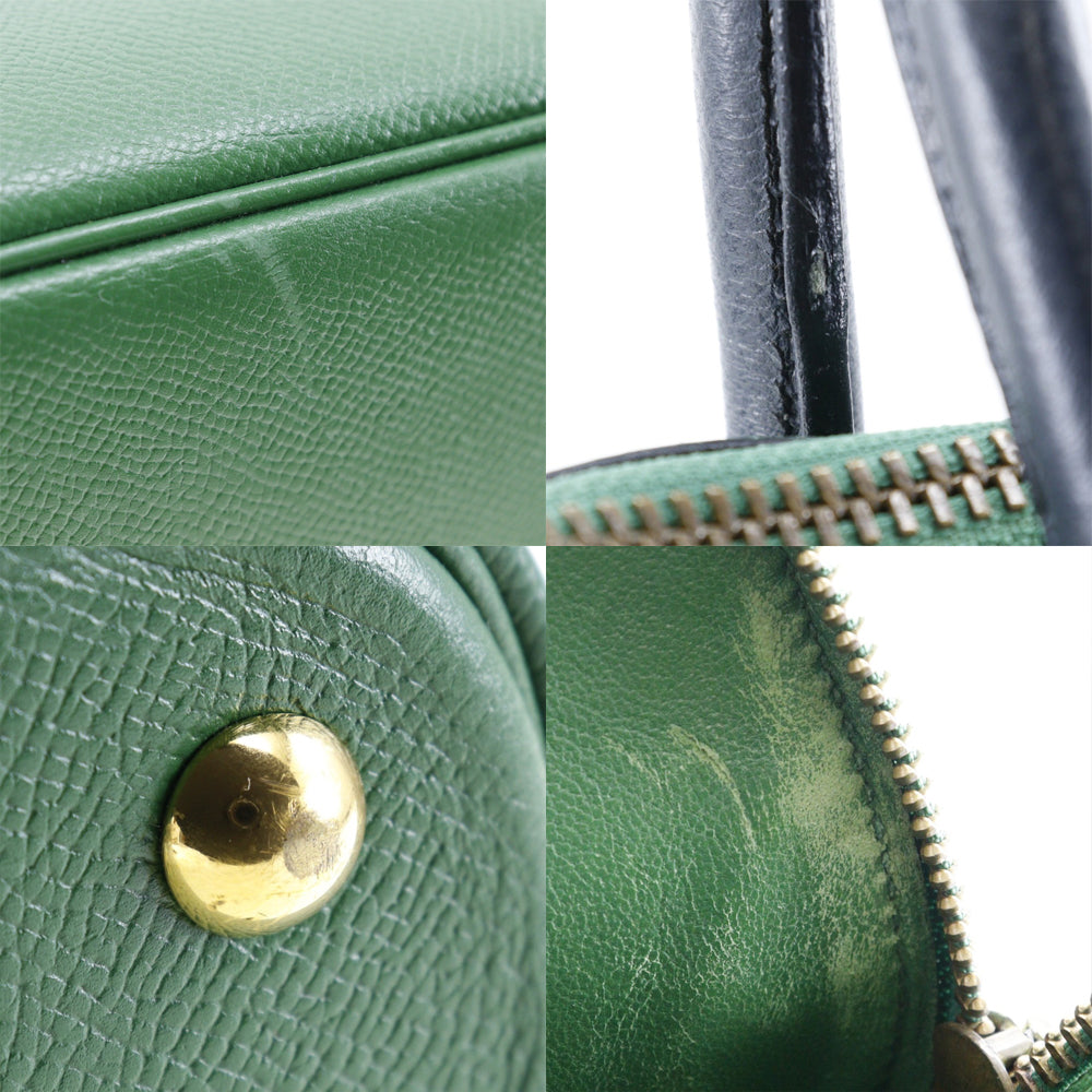 Hermès Bolide Green Leather Hand Bag