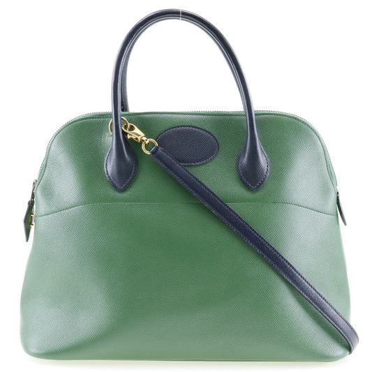 Hermès Bolide Green Leather Hand Bag