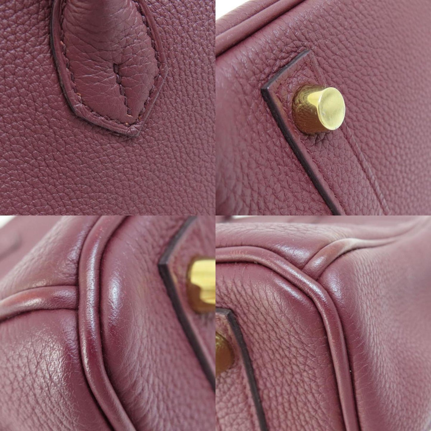 Hermès Birkin 25 Burgundy Leather Hand Bag