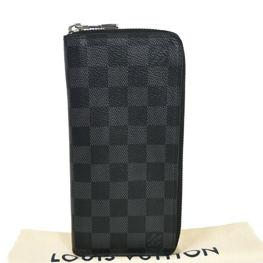 Louis Vuitton Zippy Wallet Vertical Black Canvas Wallet Accessories