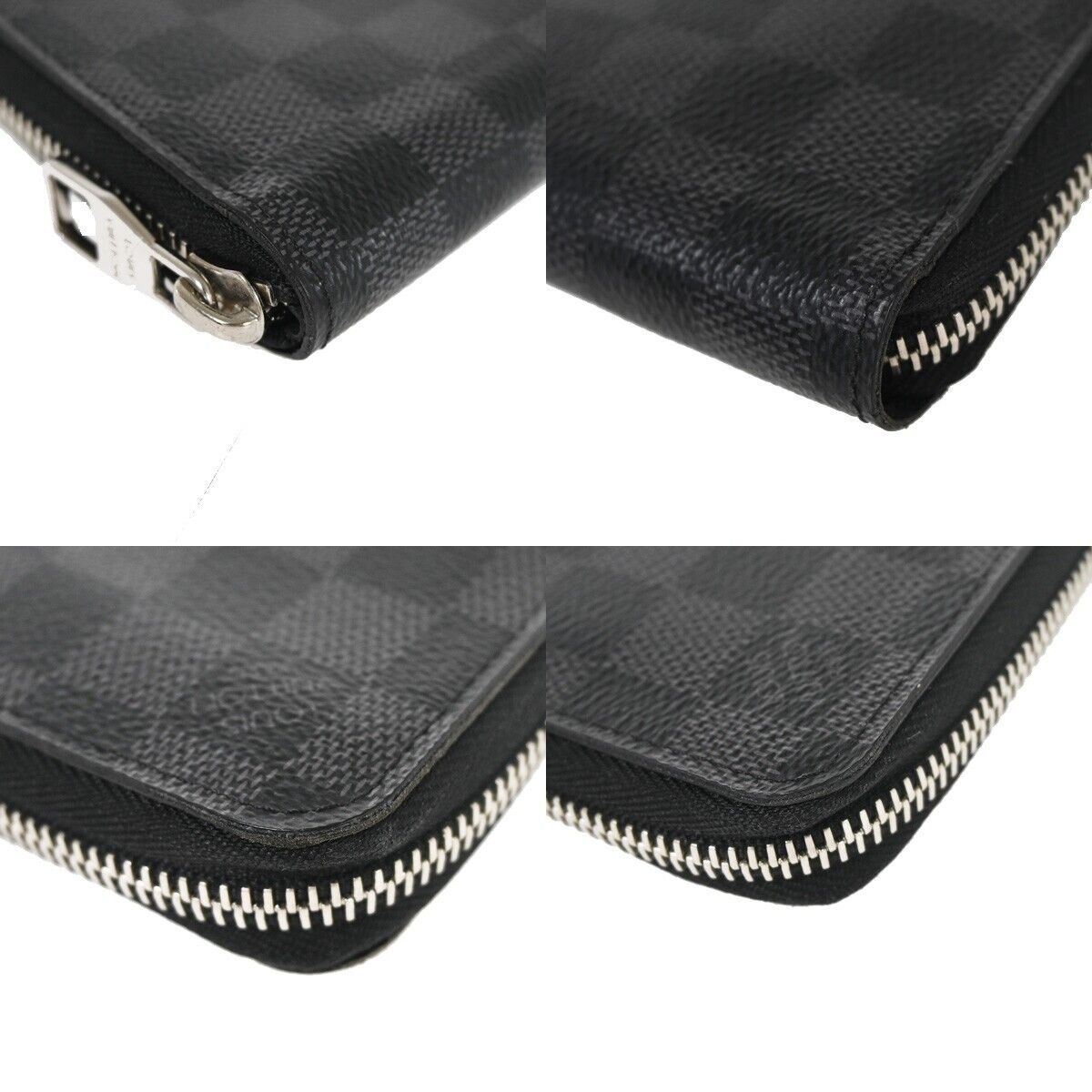 Louis Vuitton Zippy Wallet Vertical Black Canvas Wallet Accessories