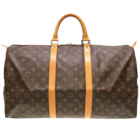 Louis Vuitton Keepall 50 Brown Canvas Travel Bag