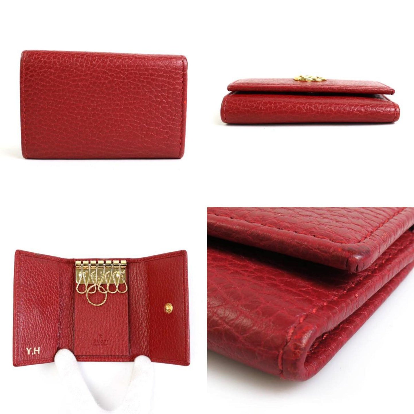 Gucci GG Marmont Red Leather Wallet Accessories