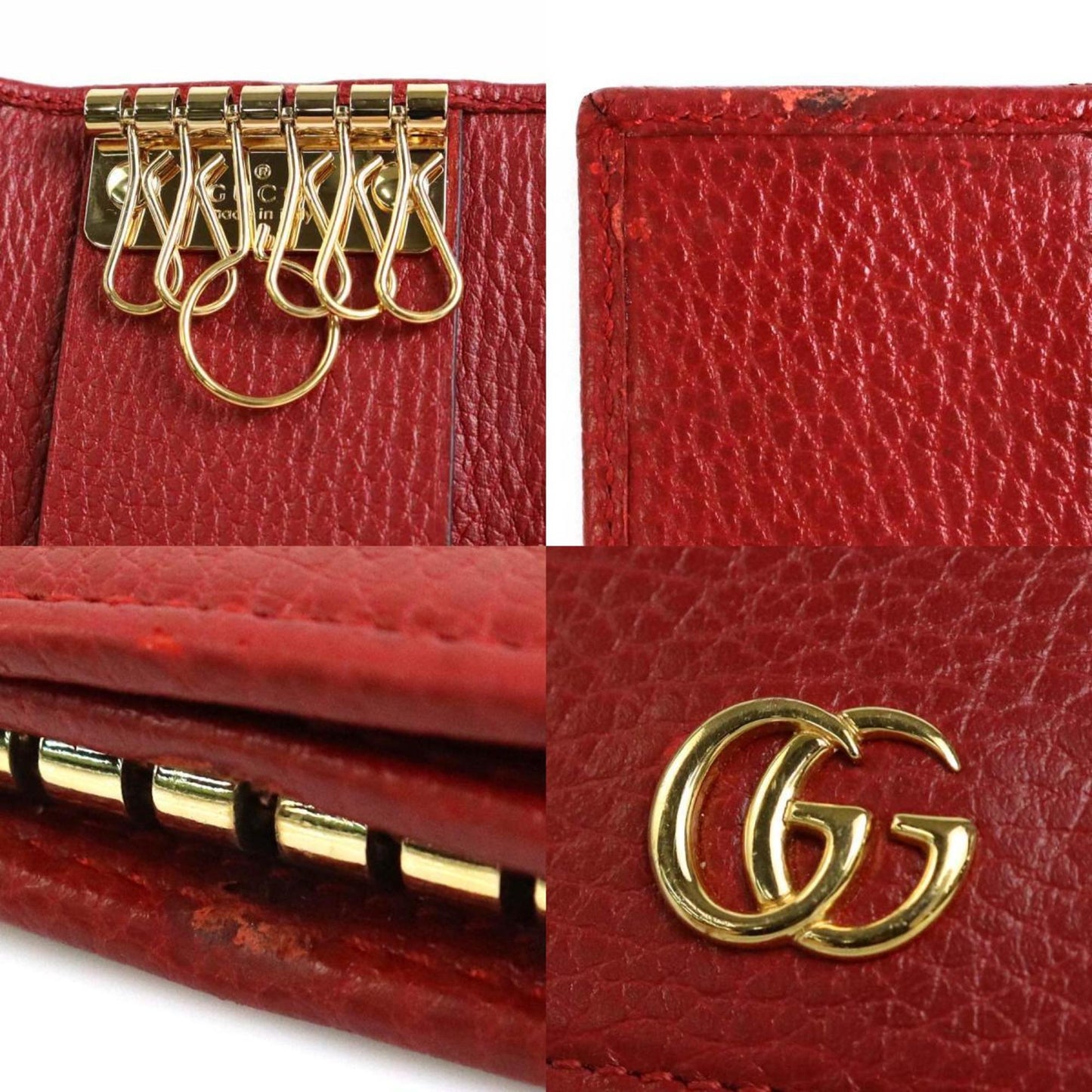 Gucci GG Marmont Red Leather Wallet Accessories