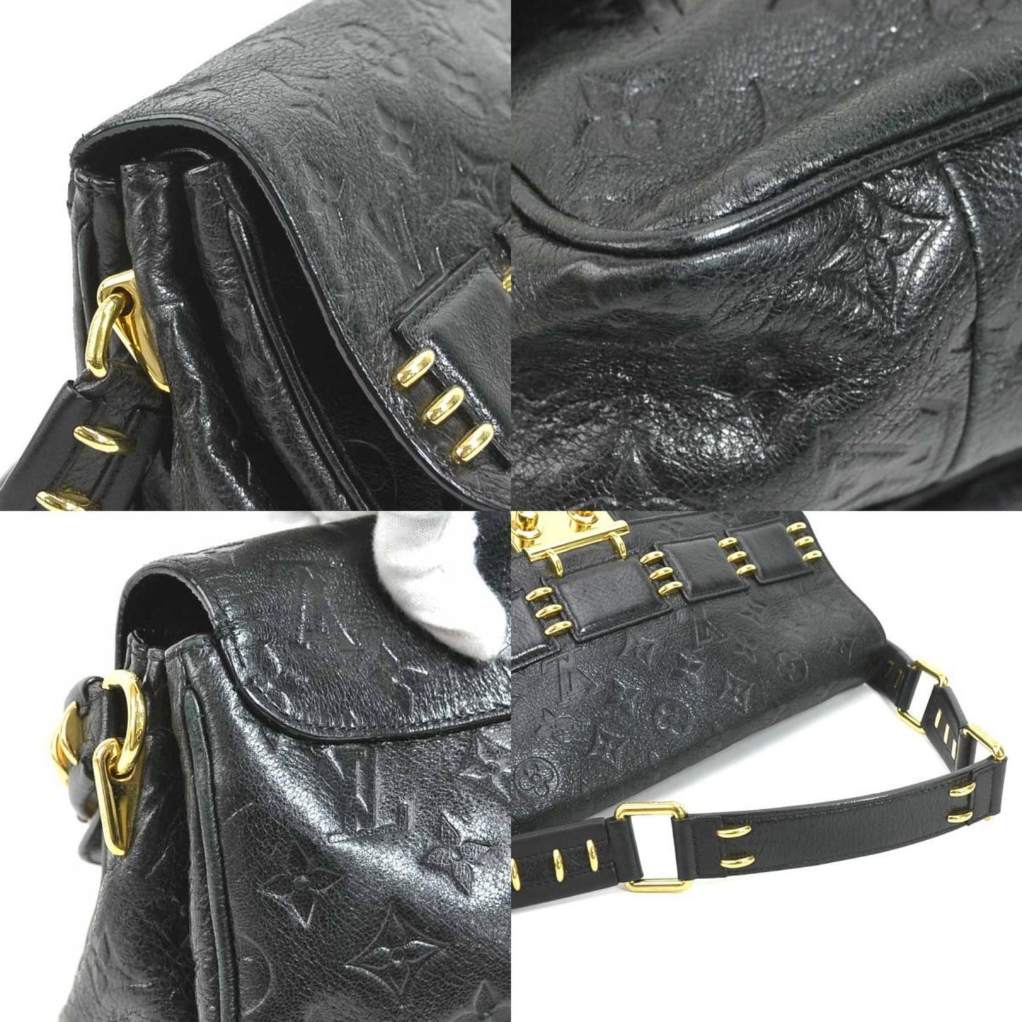 Louis Vuitton Rubel Black Leather Shopper Bag