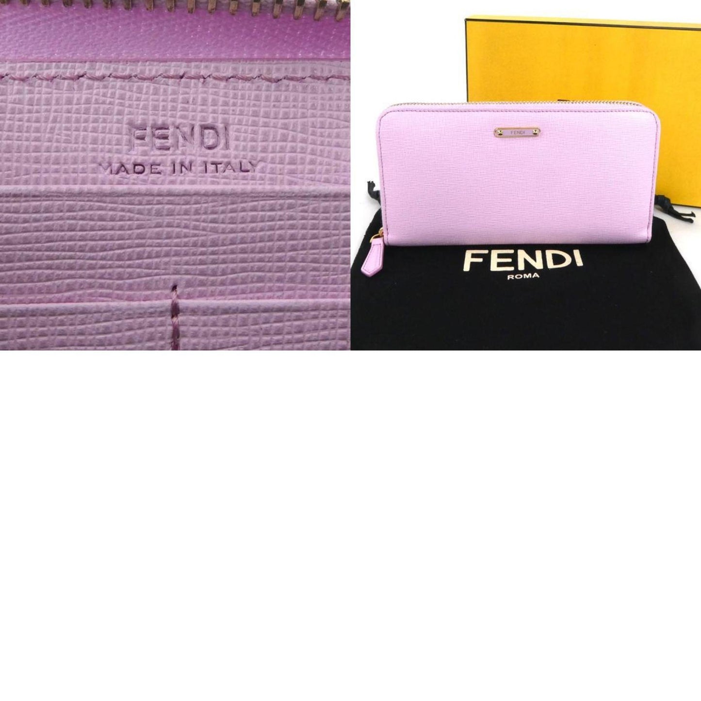 Fendi -- Pink Leather Wallet Accessories