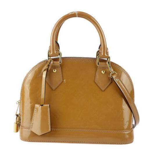 Louis Vuitton Alma BB Camel Patent Leather Hand Bag