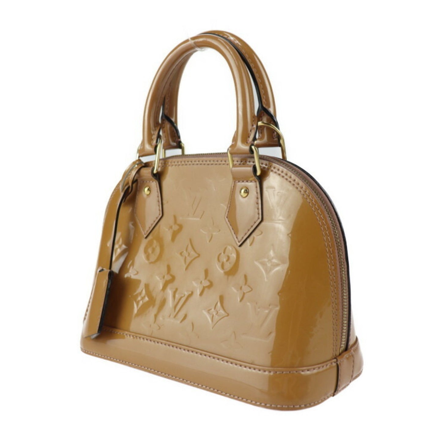 Louis Vuitton Alma BB Camel Patent Leather Hand Bag