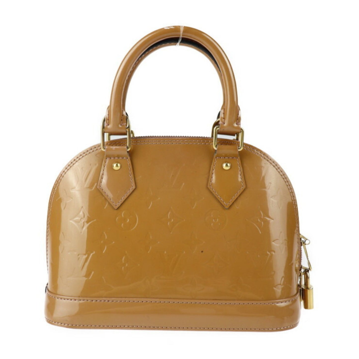 Louis Vuitton Alma BB Camel Patent Leather Hand Bag